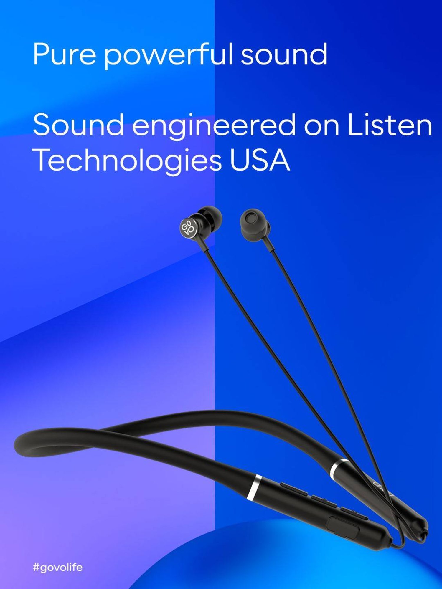 GOVO GOKIXX 630 in-Ear Wireless Neckband Earphone with HD Mic (Black)