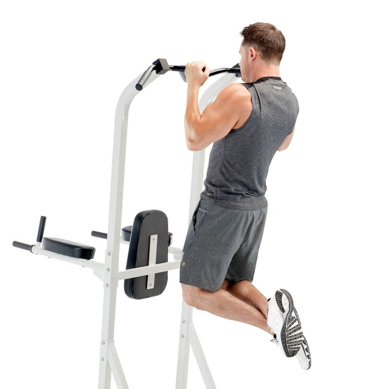 Marcy Pro Steel Power Tower Multi-Grip Pull Up and Dip Station for Home and Gyms