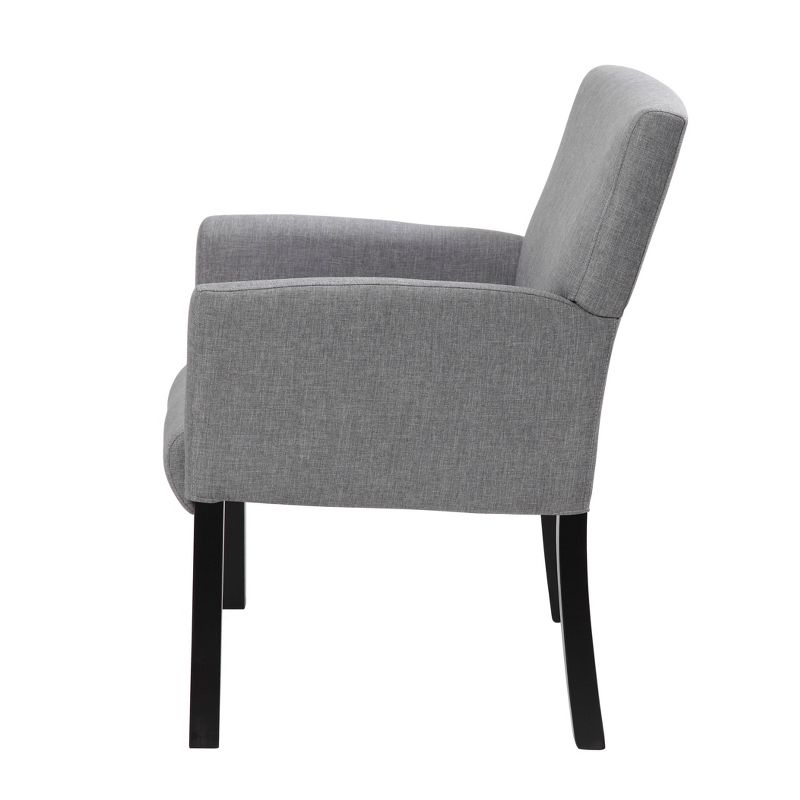Box Arm Linen Guest Chair Gray - Boss Office Products