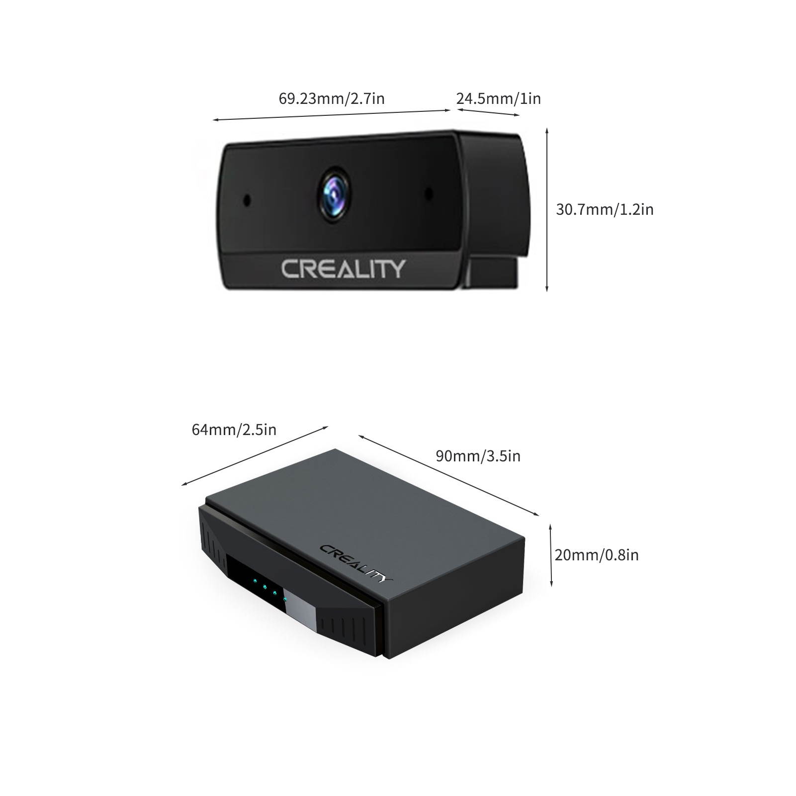 Original Creality 3D Printer Monitor Smart WiFi Box with Camera HD 1080P Remote Control Intelligent Assistant for 3D Printers Cloud Slice Cloud Print Real-Time Monitor with APP 8G TF Card Compatible