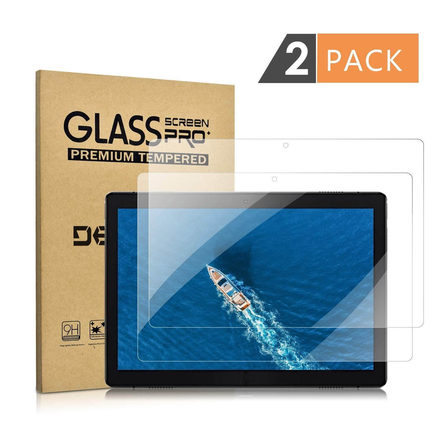 [2 Pack] Tempered Glass Screen Protector for Lenovo Tab E10(NOT Lenovo Smart Tab P10/M10) DETUOSI Screen Protector for Lenovo E10 TB-X104F Anti Explosion Scratch Resist Bubble Free