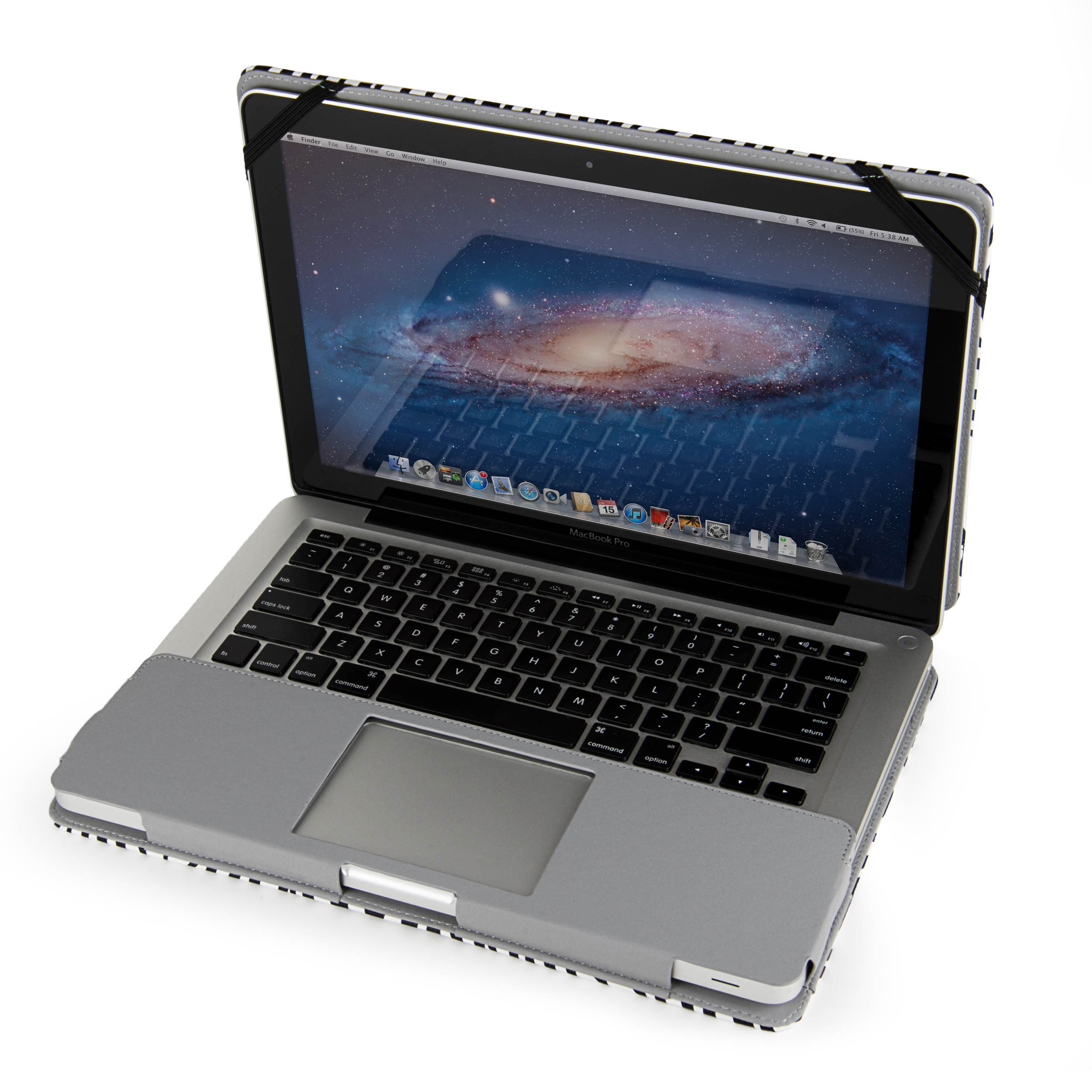 Black/White Zebra VanGoddy Mary Portfolio Case for 13in MacBook Pro