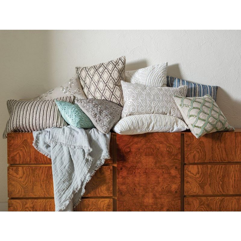 EY Essentials 18" x 18" Graphite Diamond Pillow