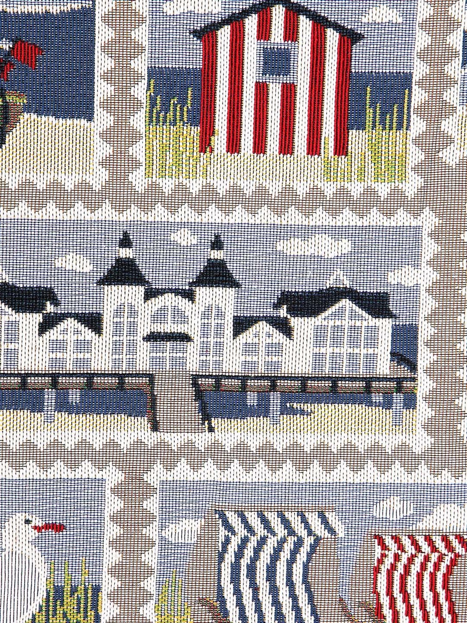 Klotthe Brown & Blue Cotton 180 TC Placemats - Set of 6