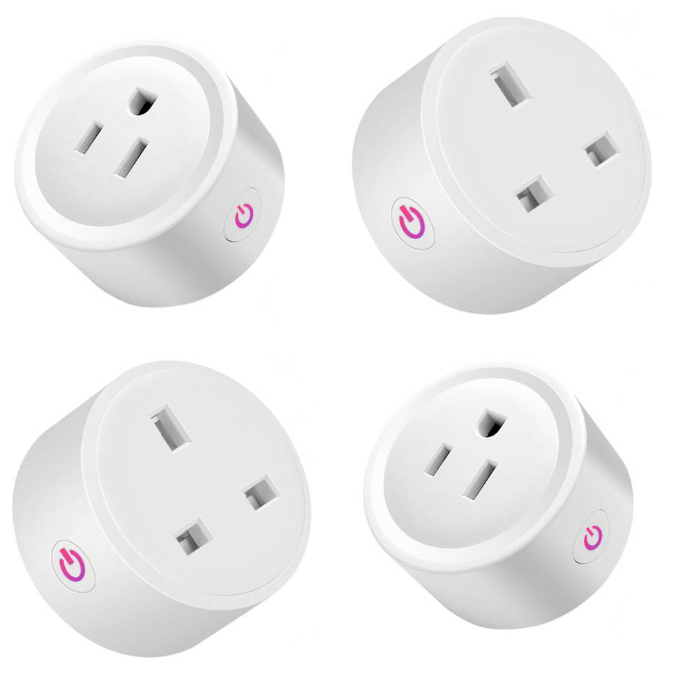 Smart Plug  wifi socket  Mini smart socket  No hub required 2.4Hz WiFi remote control  Remote control plug with timer function, smart plug supporting Amazon Alexa and Google Home White(4 - Pack)
