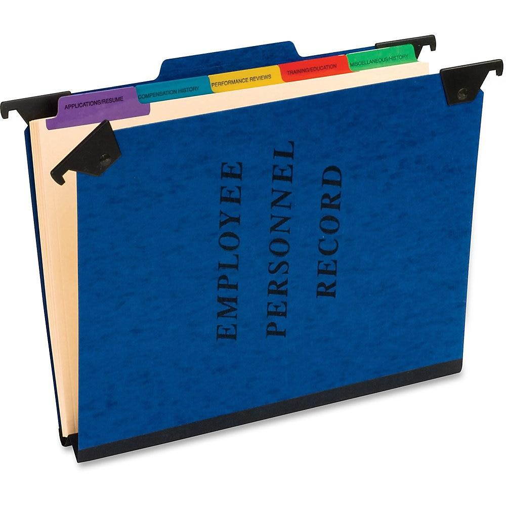 Pendaflex&reg; Hanging-Style Personnel Folder, 9 1/2" x 11 3/4", 2" Expansion, 65% Recycled , Blue