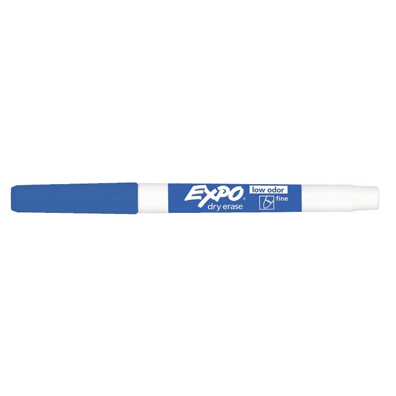 EXPO Low Odor Dry Erase Marker Fine Point Blue Dozen 86003
