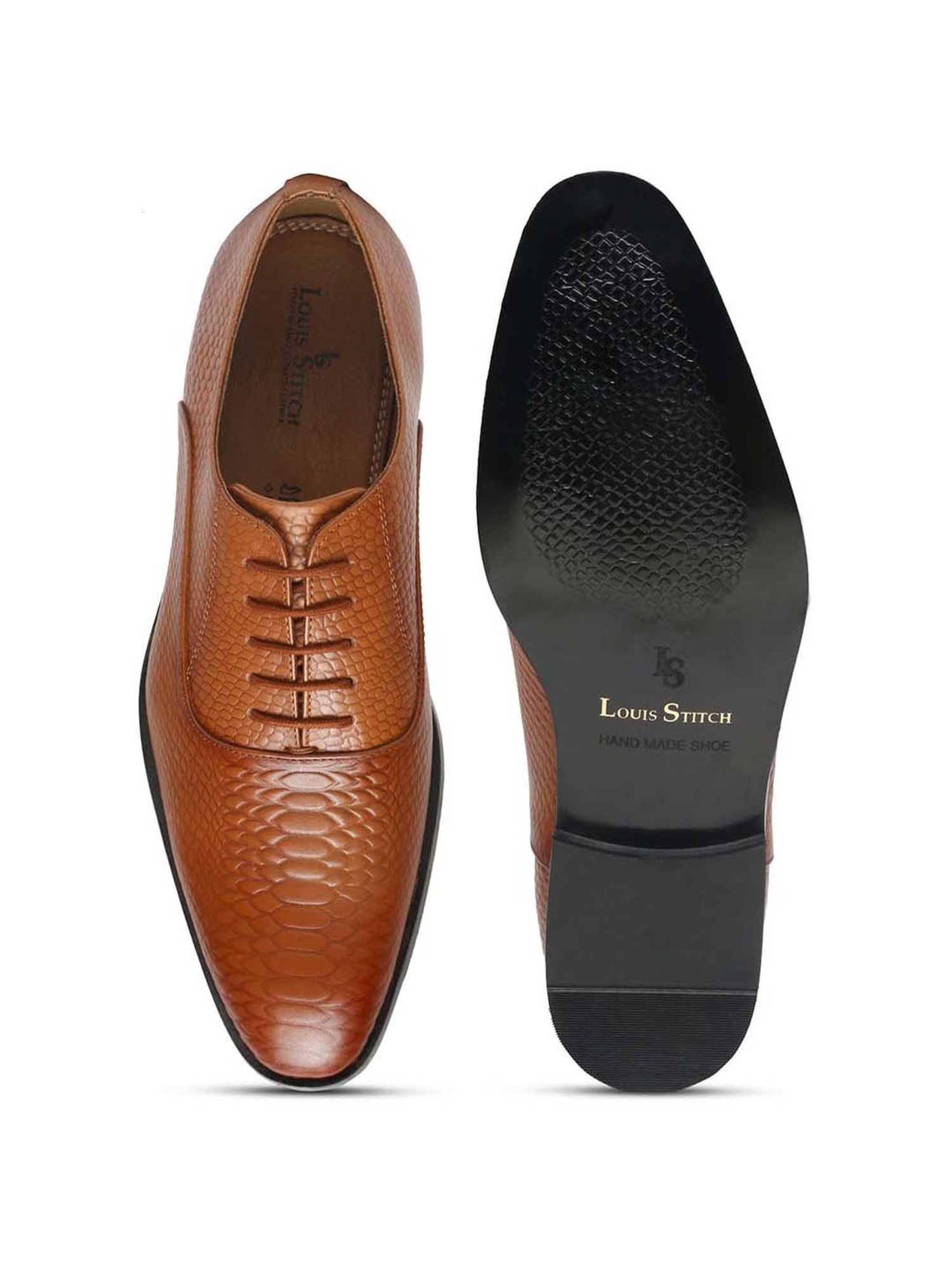 Louis Stitch Men's Russet Tan Oxford Shoes
