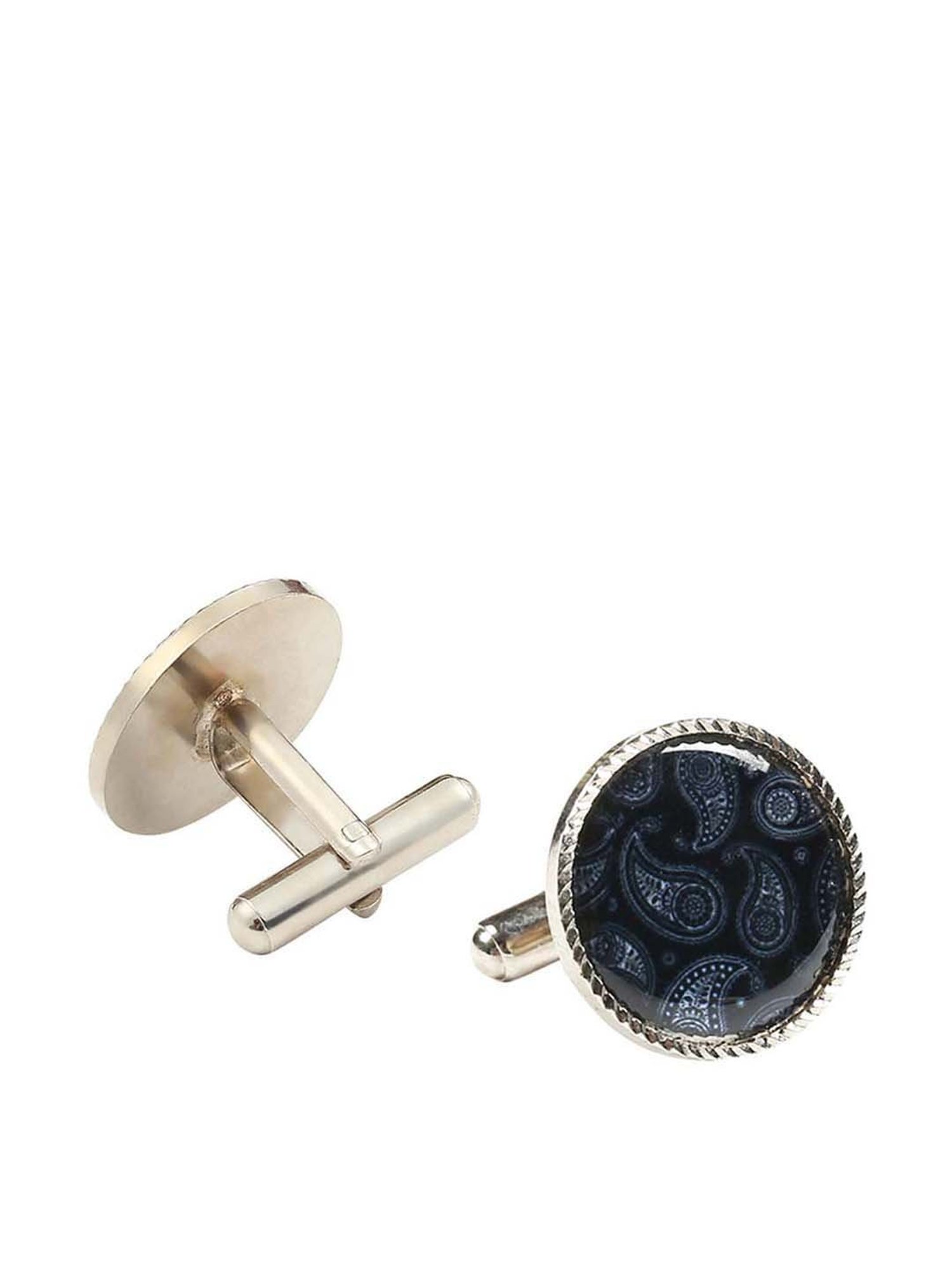 Tossido Black Printed Cufflinks