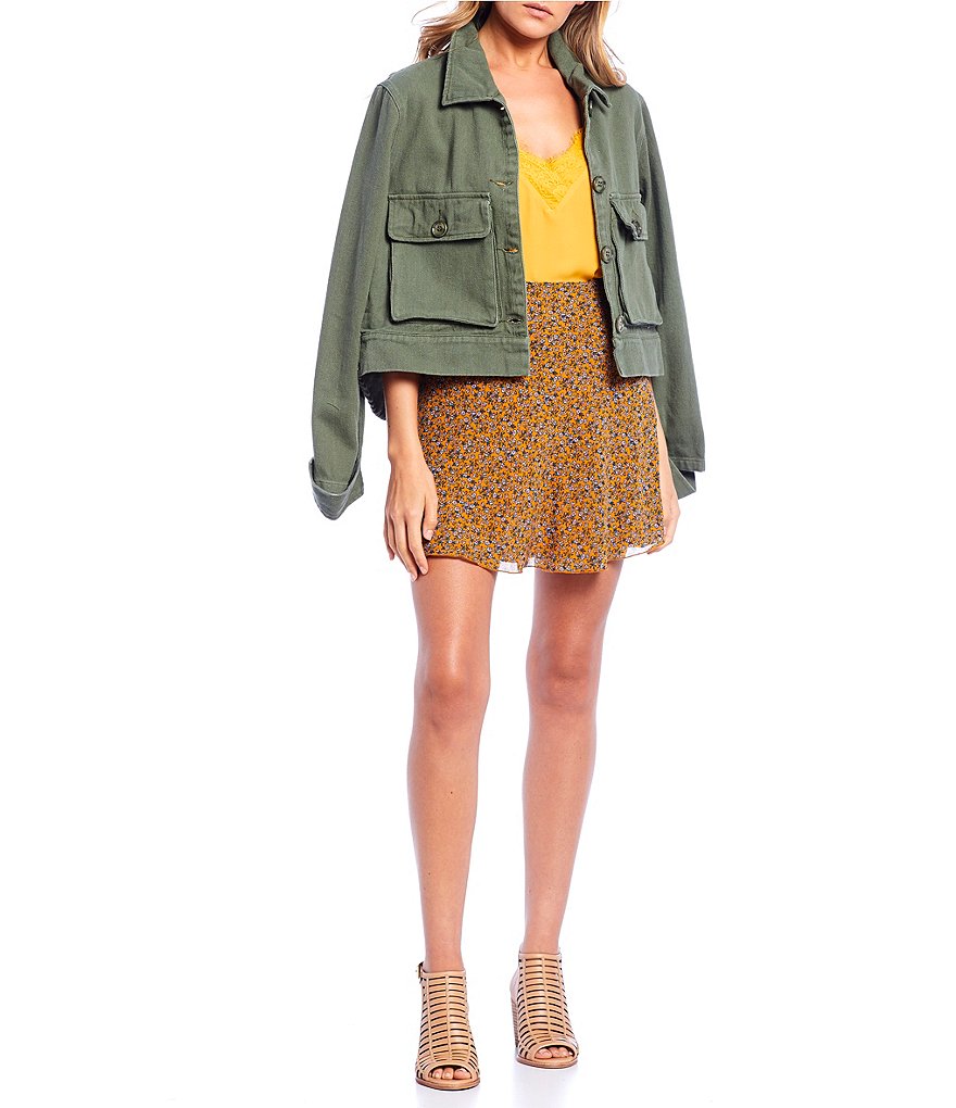 Sundown by Splendid Coordinating Joey Acid Wash Zip Front Hoodie