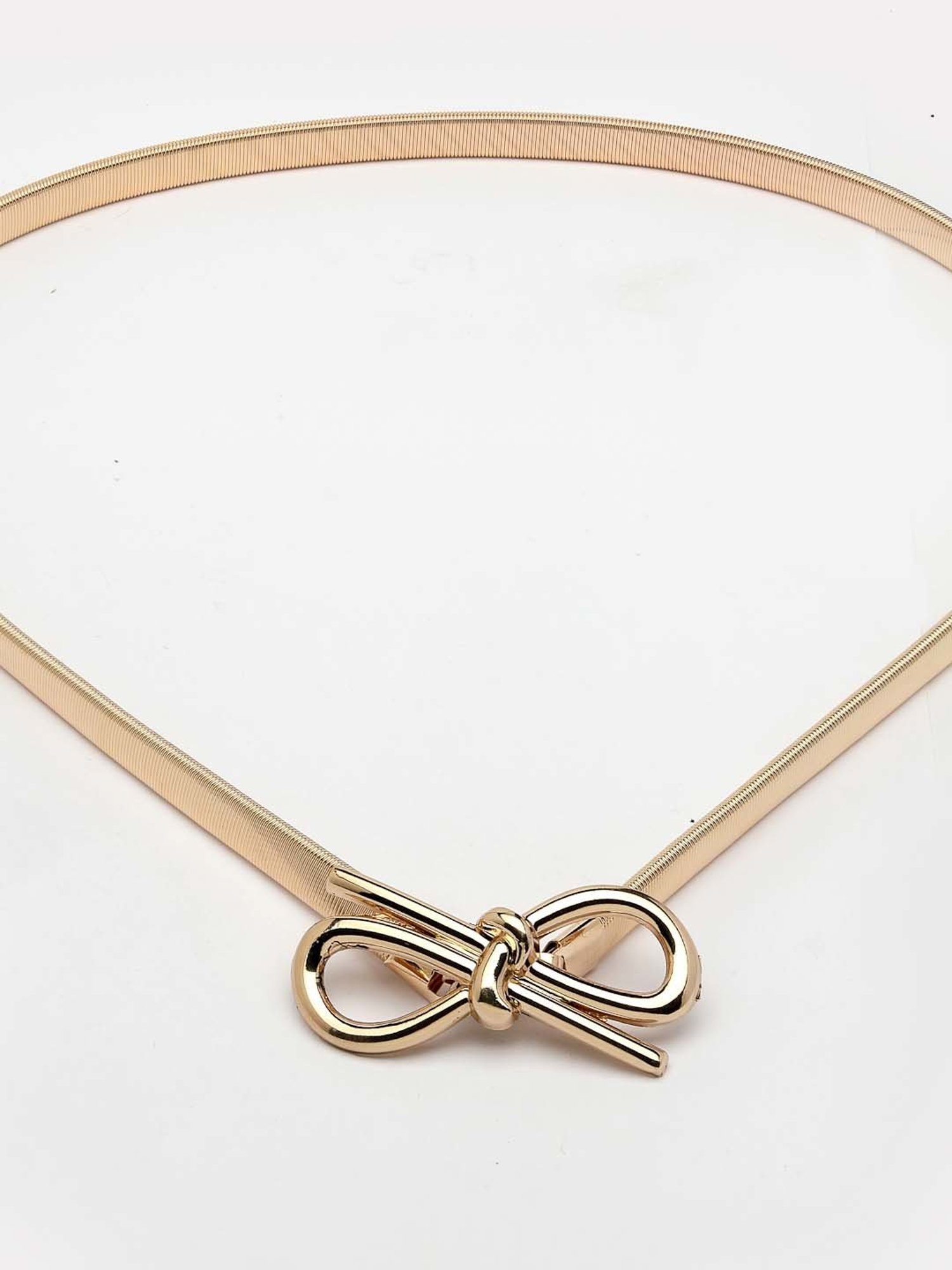 NVR Circular Gold Plated Stretchable Metal Belt for Women