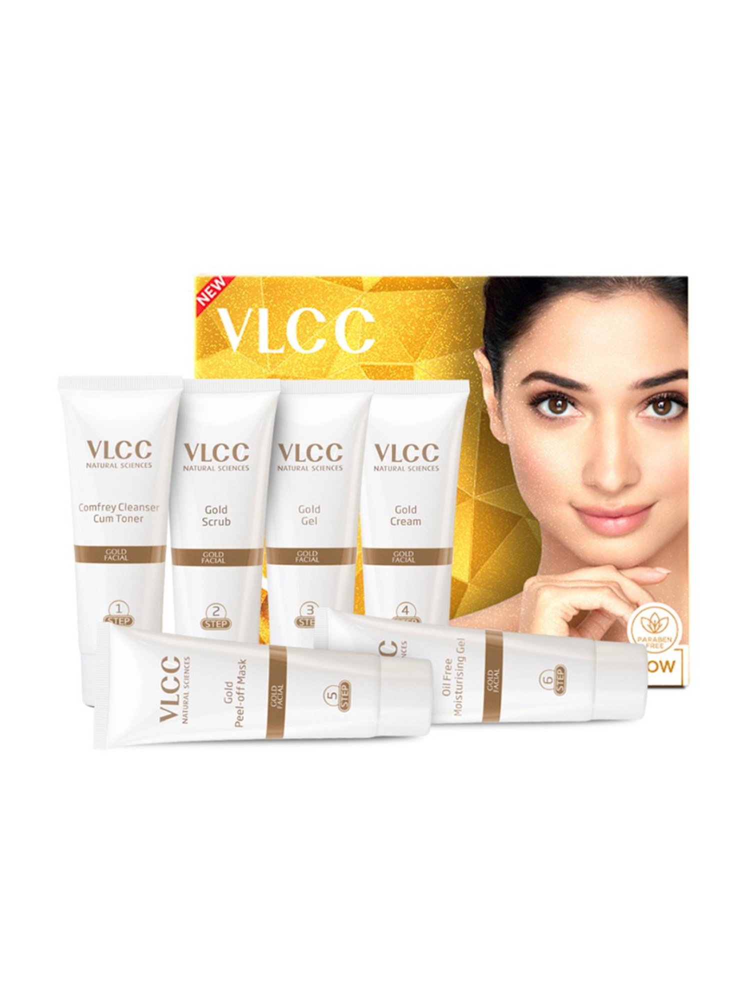 VLCC Gold Facial Kit for Bright & Glowing Skin - 60 gm
