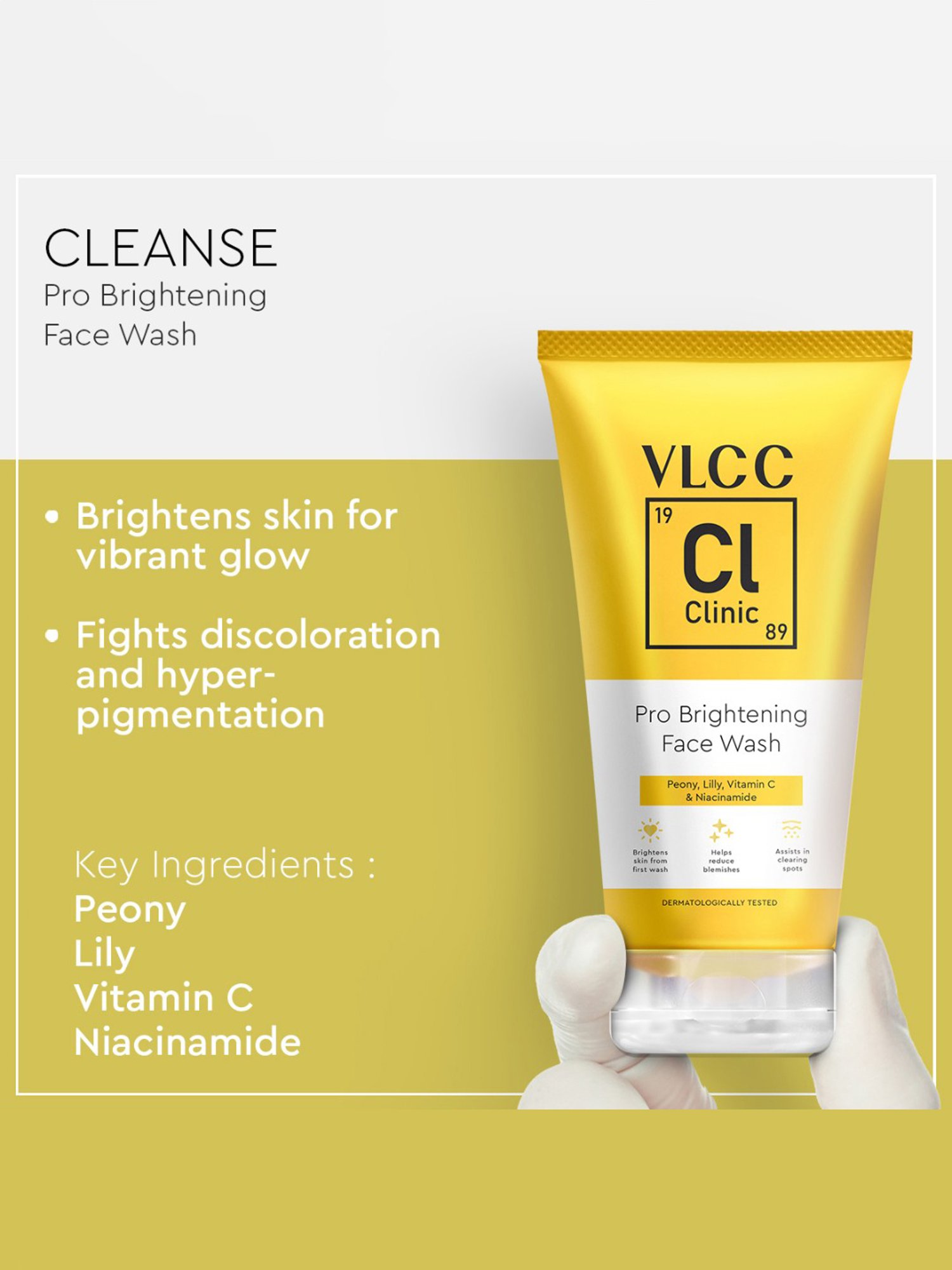 VLCC Clinic ProBright Macrofilm Clay Mask & Pro Brightening Face Wash Combo