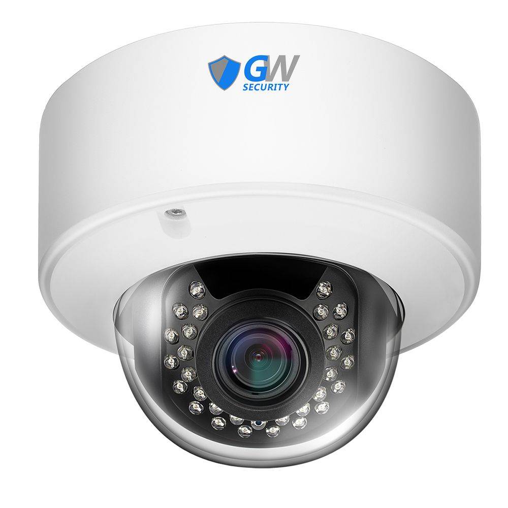 GW 8 Channel H.265 4K NVR 5MP 1920P 2.8~12mm Lens, Video Plug & Play IP Security System - 4 x POE 5MP Weatherproof IP Cameras (2TB Hard Drive Included)