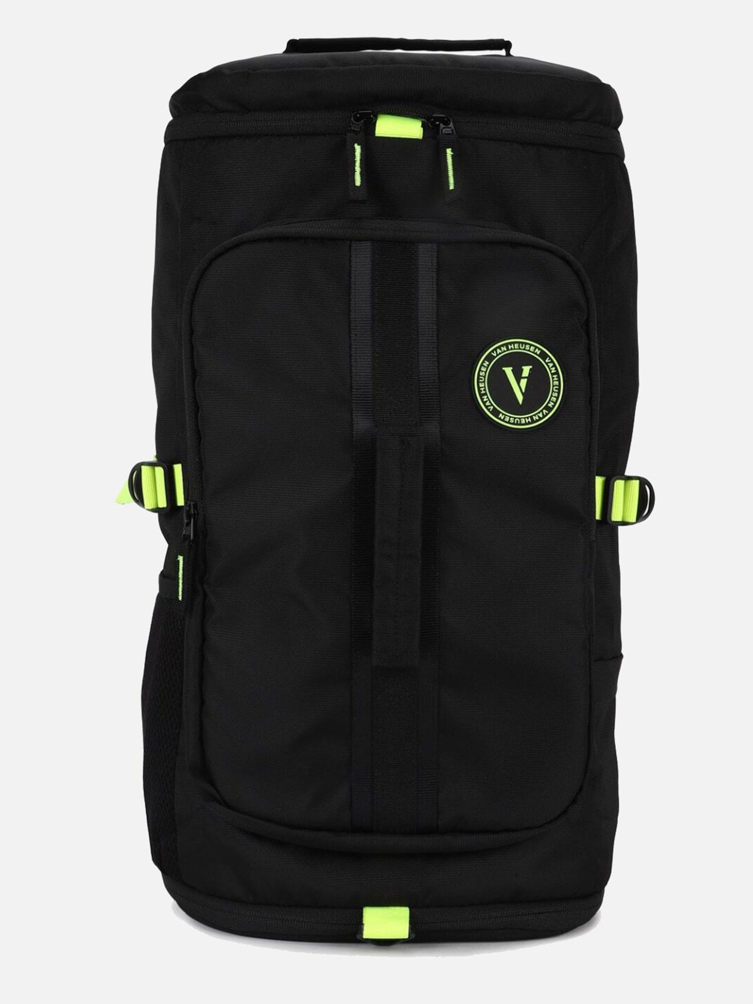 Van Heusen Black PU Solid Rucksack