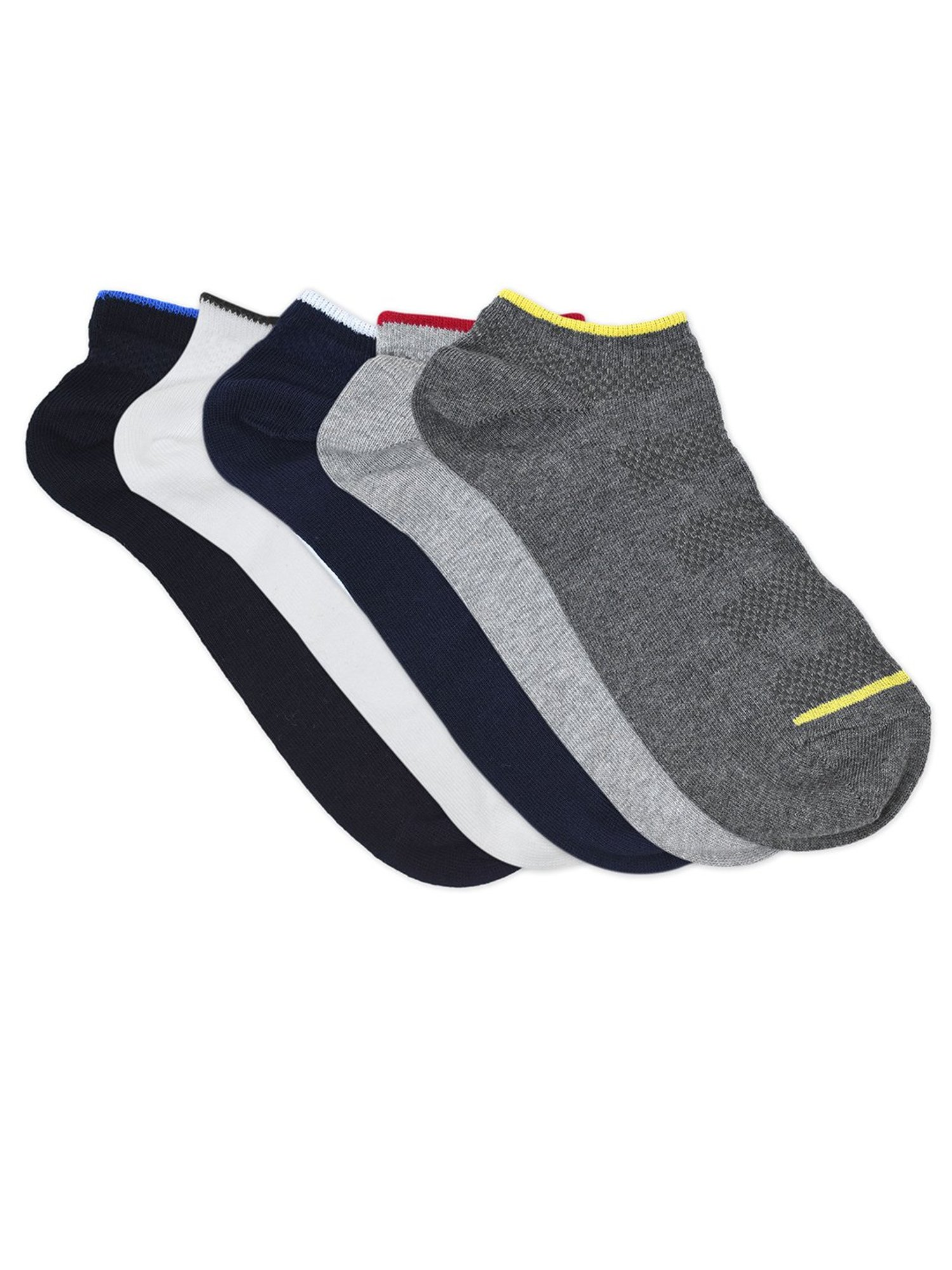 Balenzia Multicolor Free Size Self Pattern Socks - Pack of 5