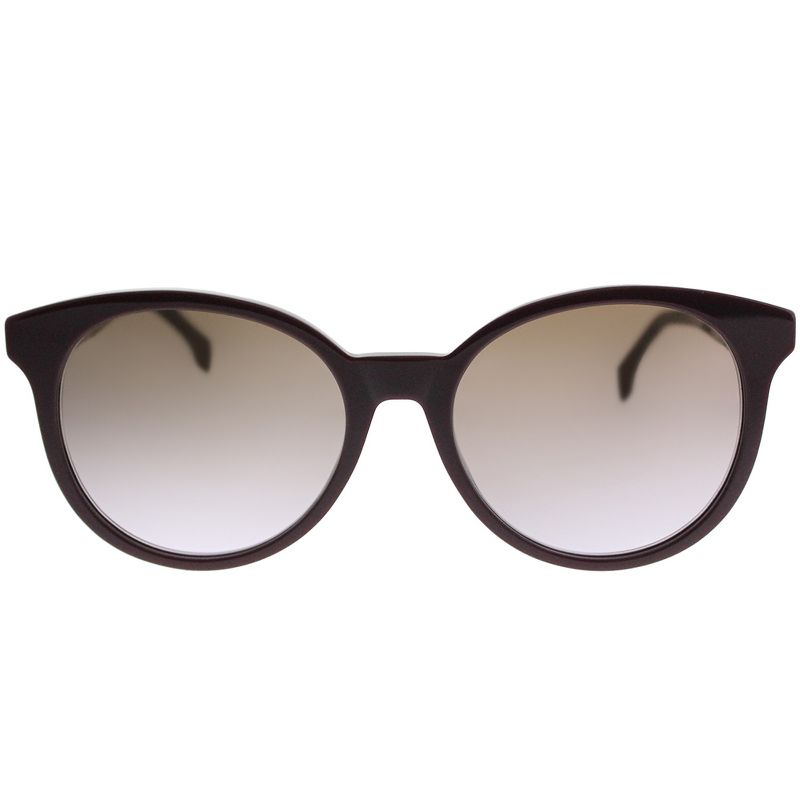 Fendi  S85 QR Womens Round Sunglasses Burgundy 52mm