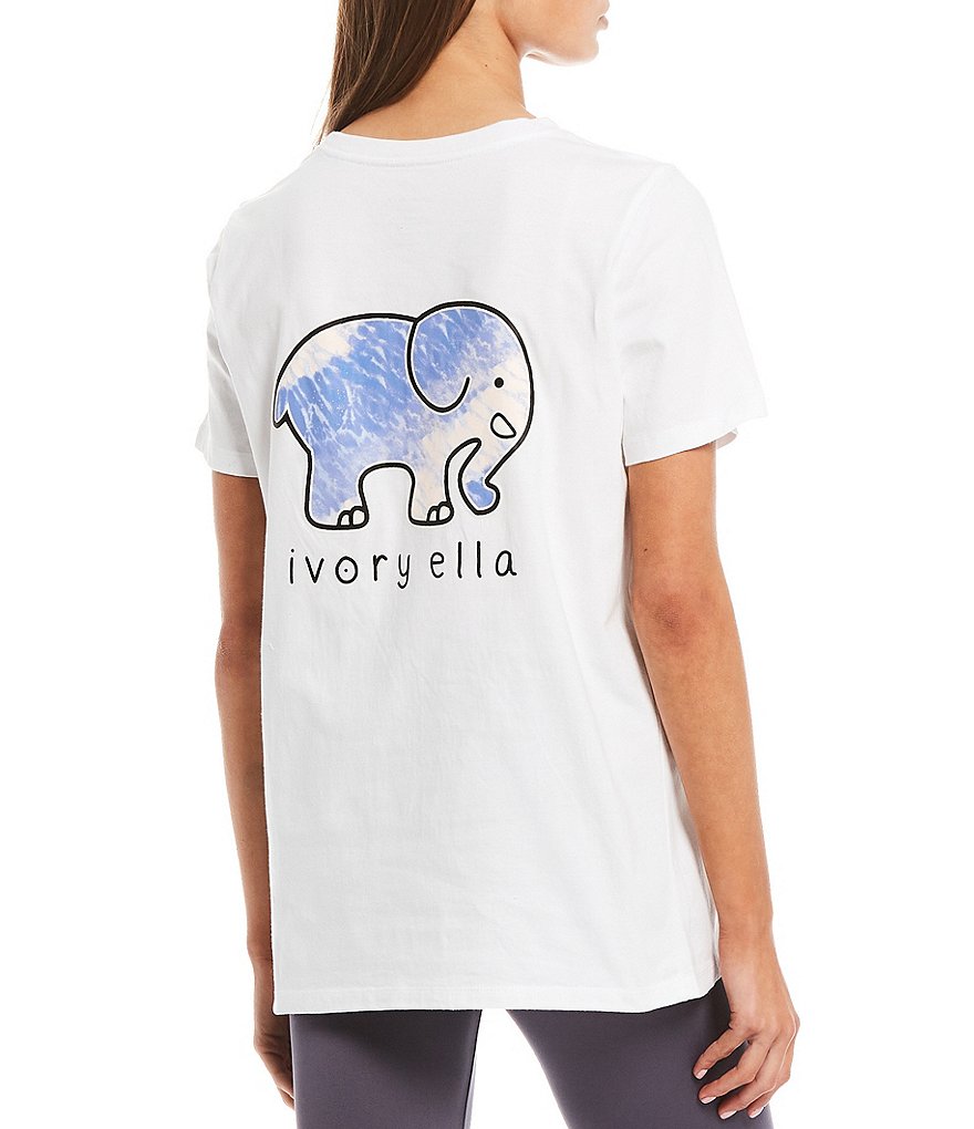 Ivory Ella Organic Cotton Logo Graphic Pocket Tee