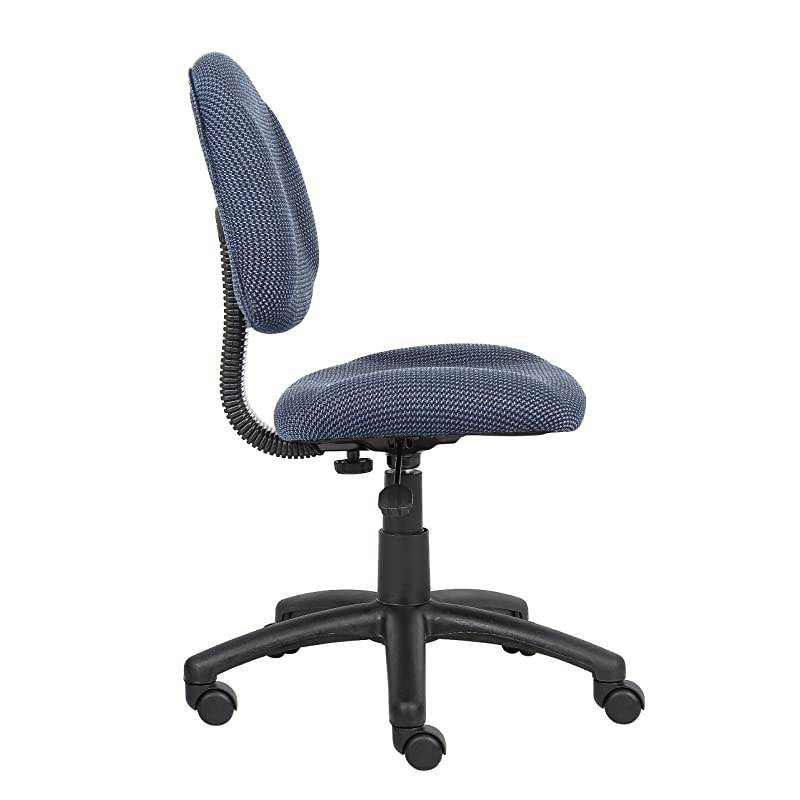 Perfect Posture Delux Fabric Task Chair without Arms in Blue