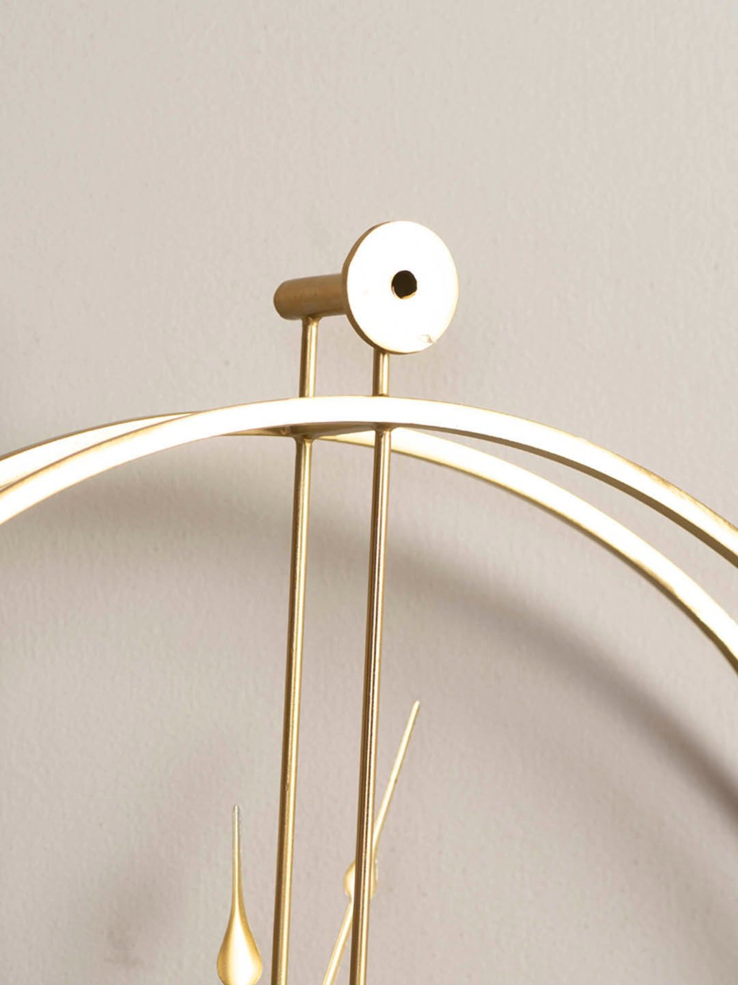 THE DECOR REMEDY Celina Double Rim Gold Wall Clock