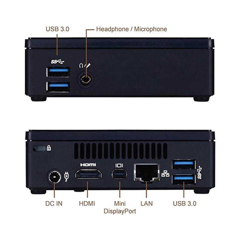 Mini PC Computer Brix Core i3-5010U 16GB Ram 240GB SSD Windows 10 Pro GB-BXi3-5010 (Renewed)