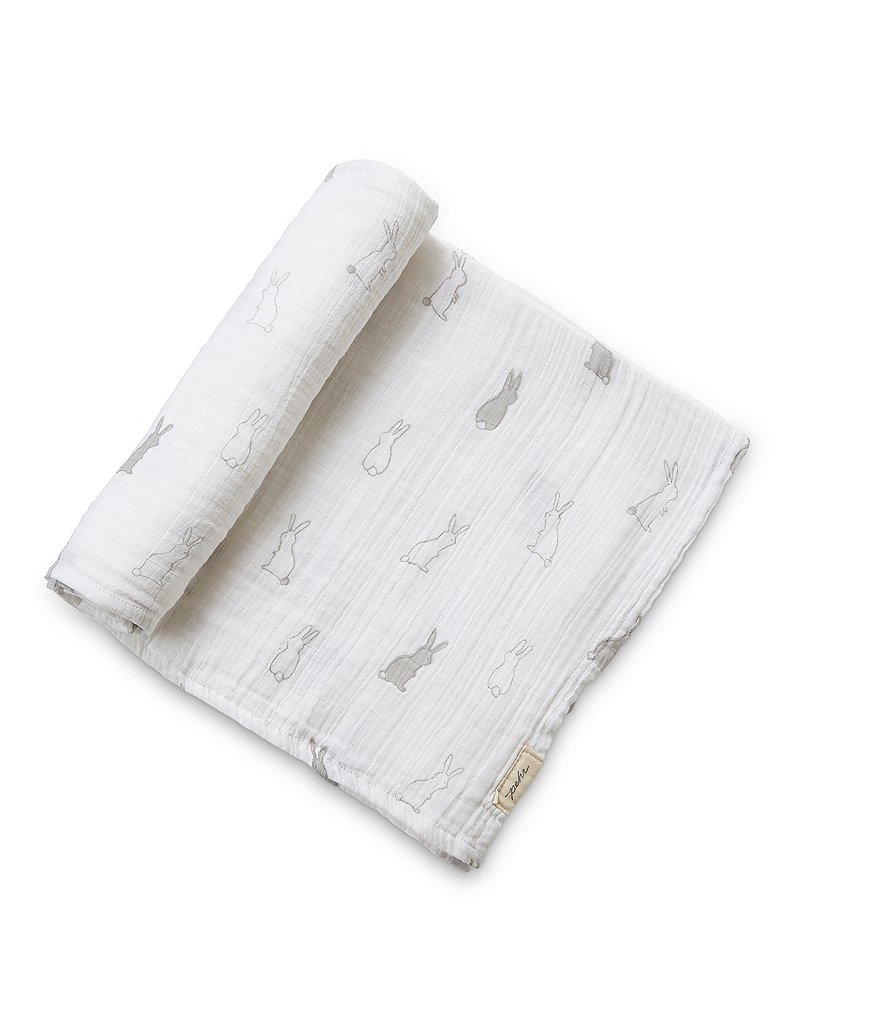 Pehr Baby Bunny Hop Organic Cotton Swaddle Blanket