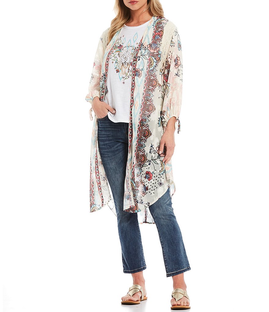 Reba Floral Steer Head Graphic Print Fitted Jersey Tee