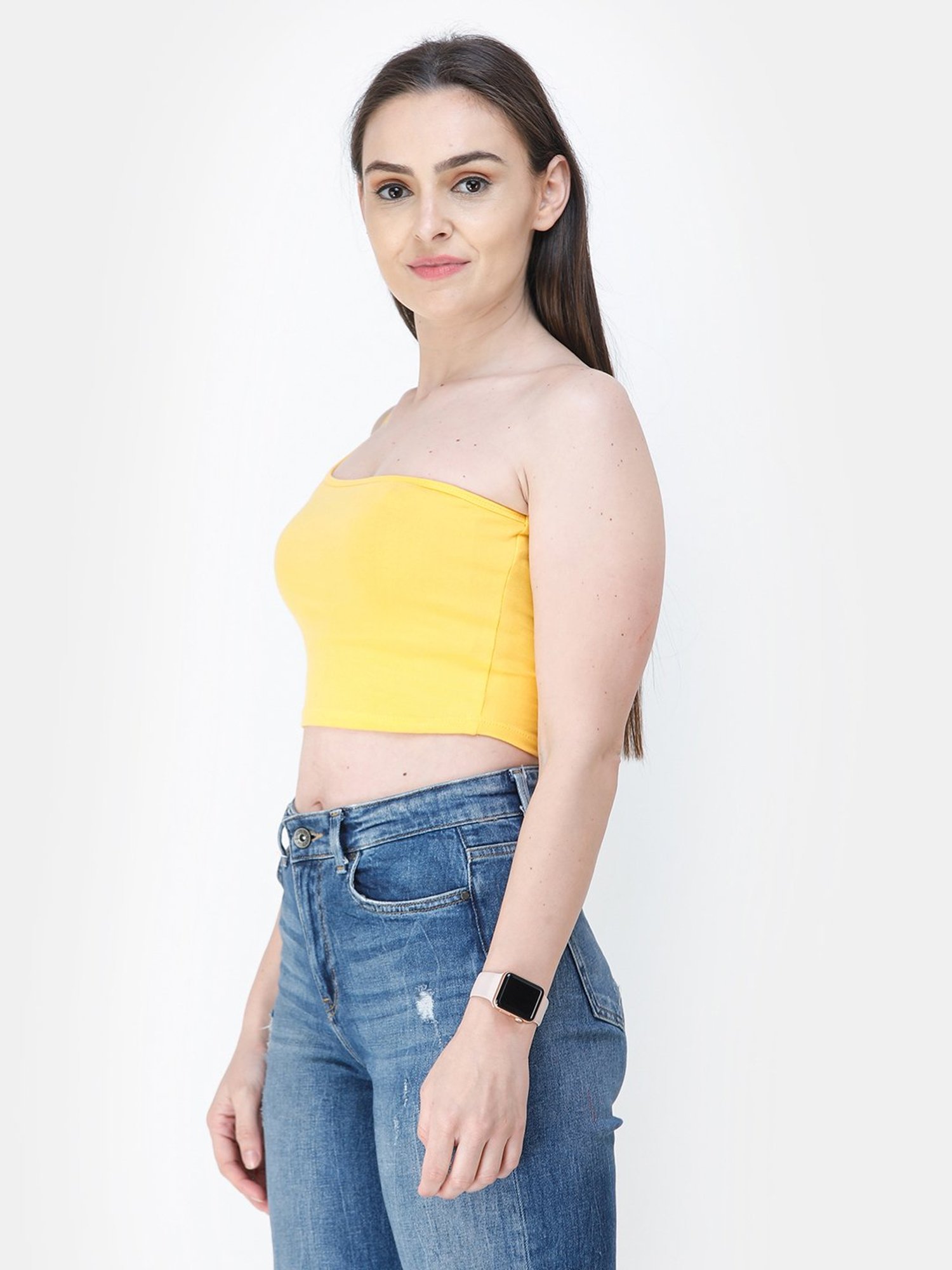 Cation Yellow Crop Top