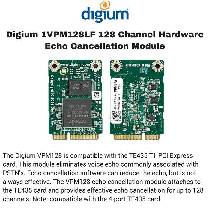 Digium 1VPM128LF 128 Channel Hardware Echo Cancellation Module