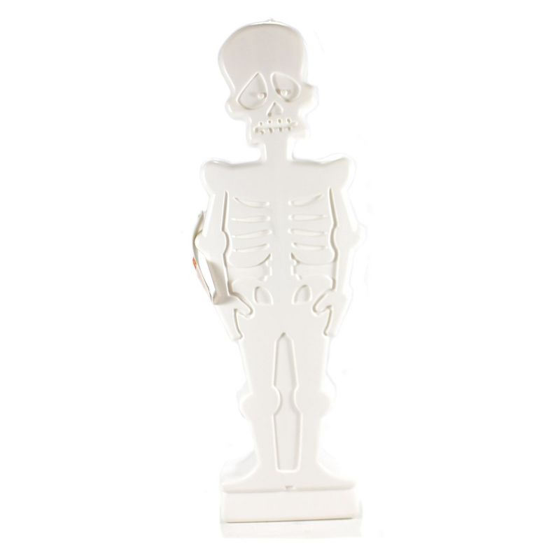 Halloween Blow Mold 30.0" Light Up Skeleton Figure Fright Time Decor  -  Novelty Sculpture Lights