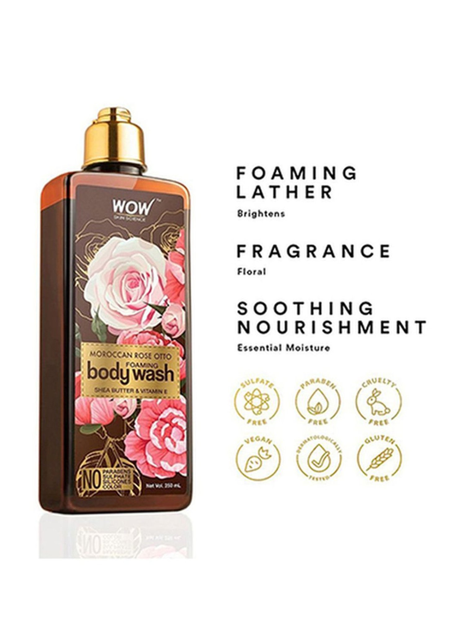 Wow Skin Science Rose Otto Foaming Body Wash - 250 ml