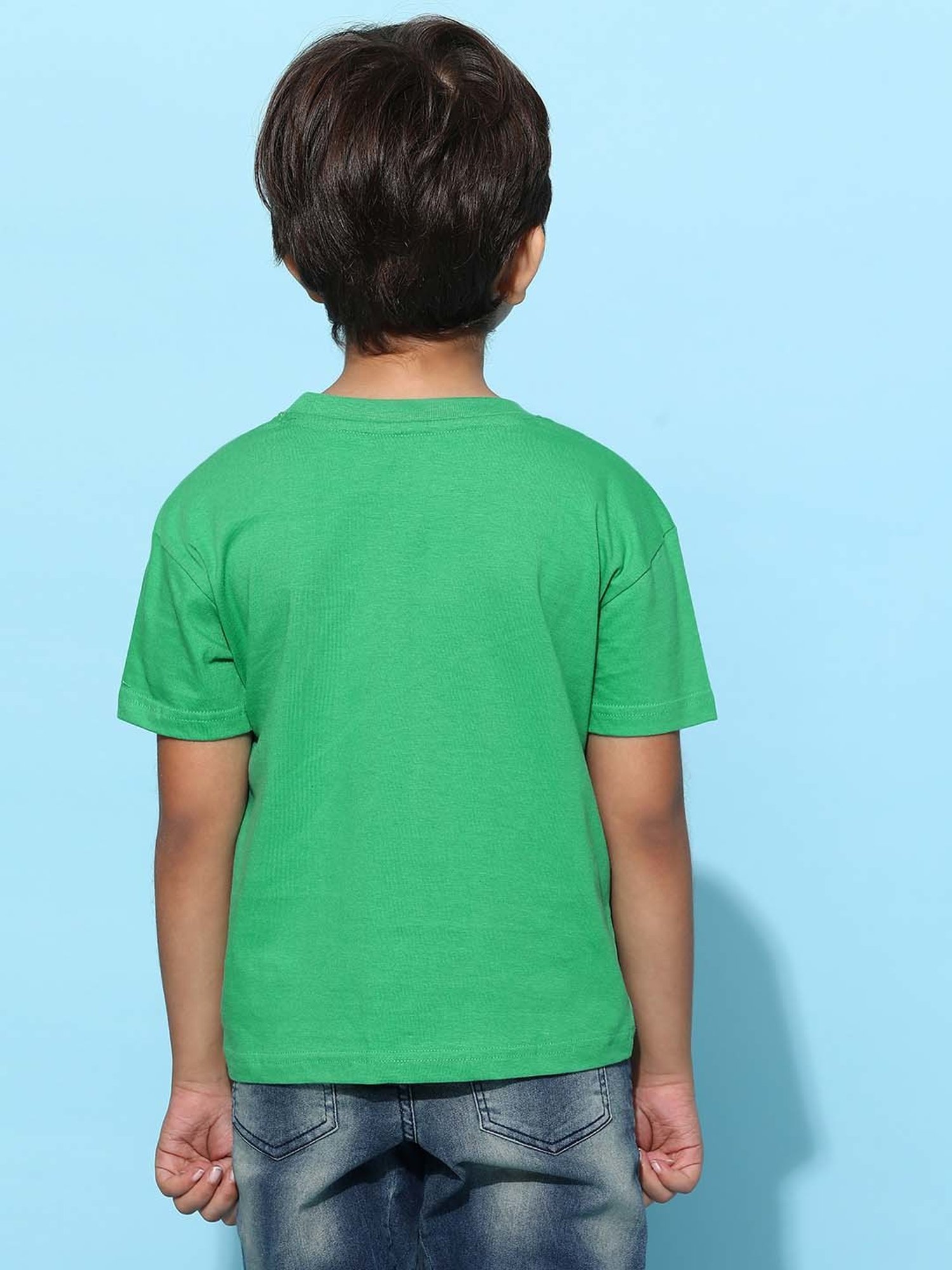 Tales & Stories Kids Green Cotton Printed T-Shirt