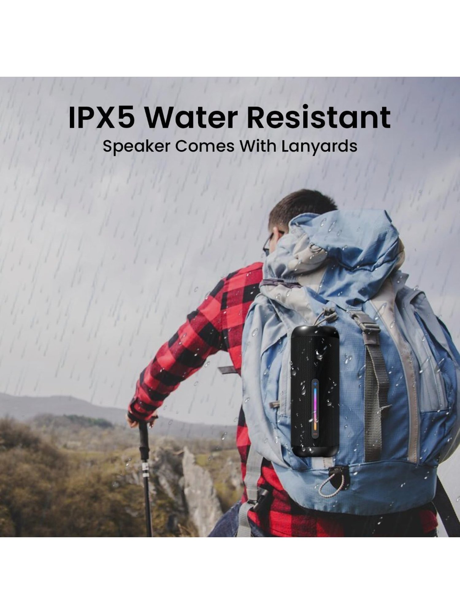 Portronics Breeze 5, 25W Portable Wireless Bluetooth Speaker with in Built 6H playtime (Black)