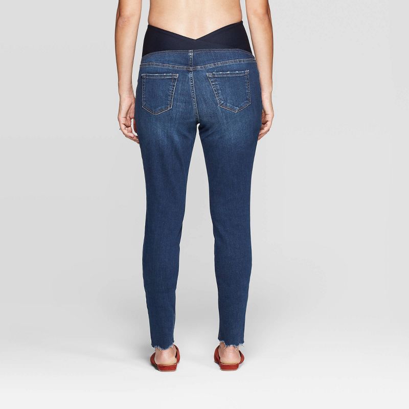 Maternity Distressed Jeggings - Isabel Maternity by Ingrid & Isabel™ Dark Blue 00