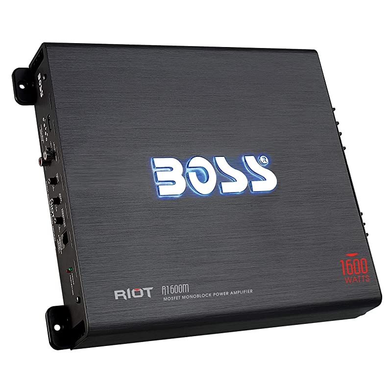 R1600M Monoblock Car Amplifier 1600 Watts 24 Ohm Stable Class AB Mosfet Power Supply Great for Car Subwoofers
