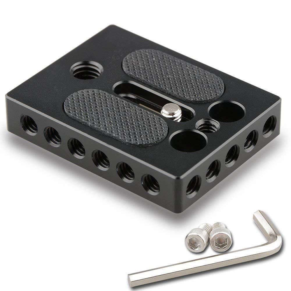 CAMVATE Camera Cheese Baseplate 1/4" & 3/8" Thread Hole DSLR Camera Cage Rig