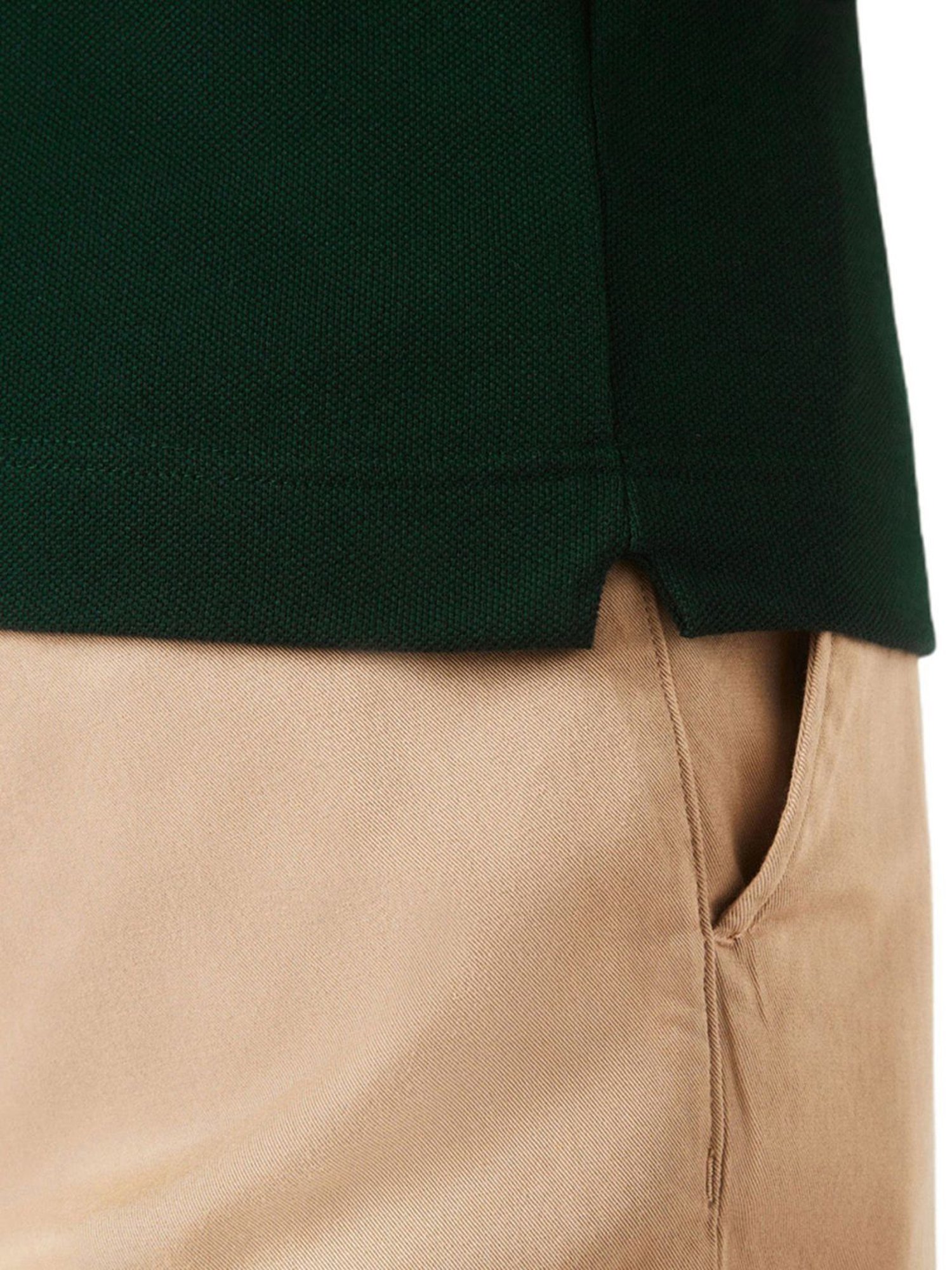 Lacoste Green Cotton Slim Fit Polo T-Shirt