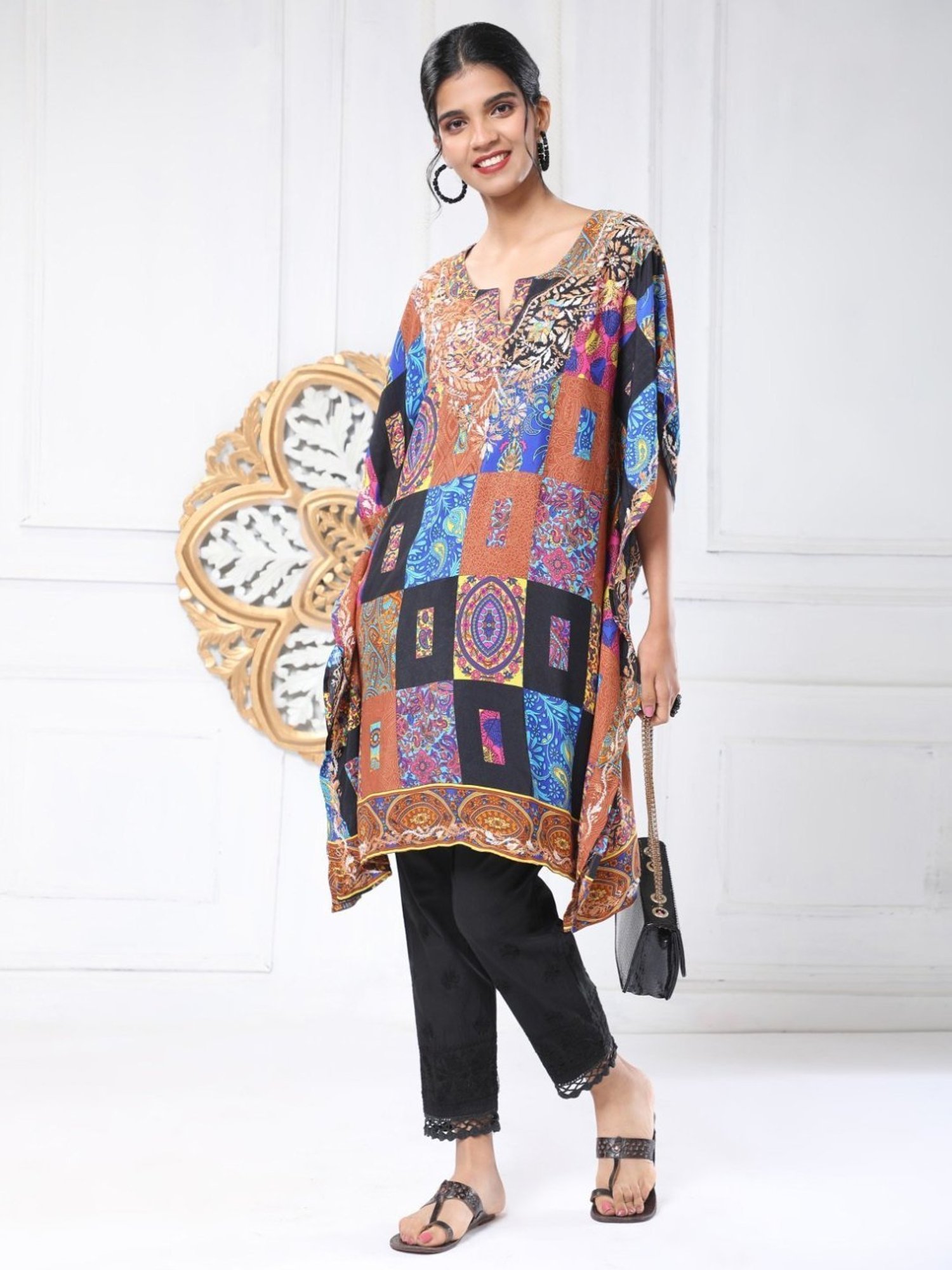 House Of Kari HOK Chikankari Cotton Pant Trouser Black