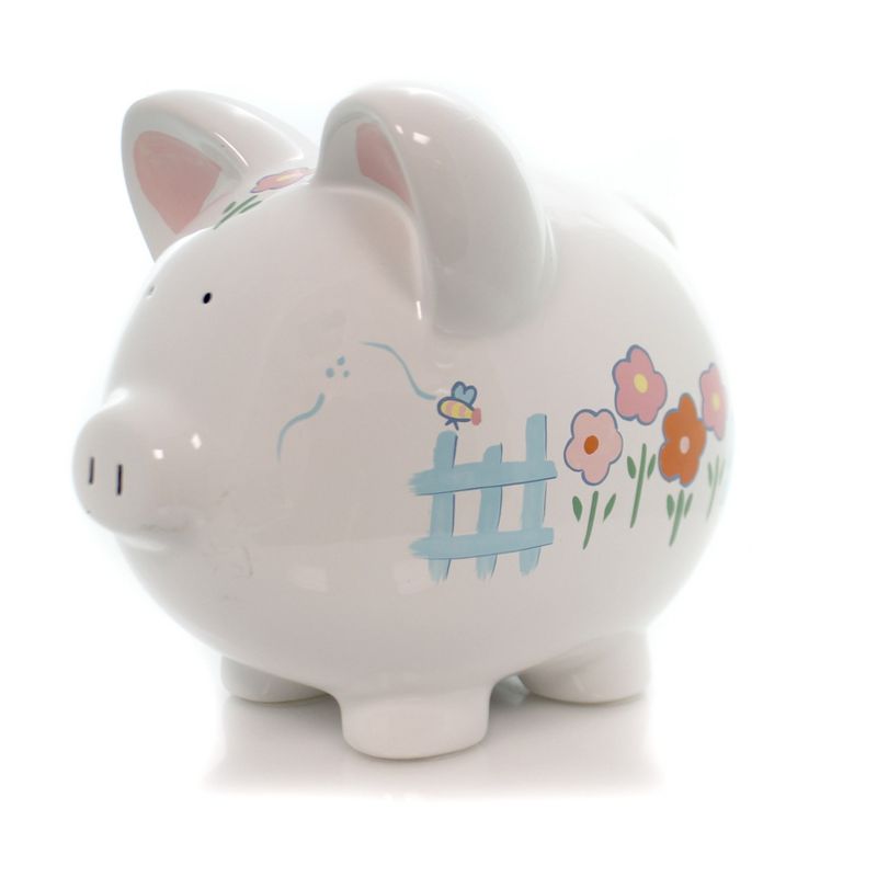 Bank 7.5" Bank Country Garden Piggy Coins  -  Decorative Banks