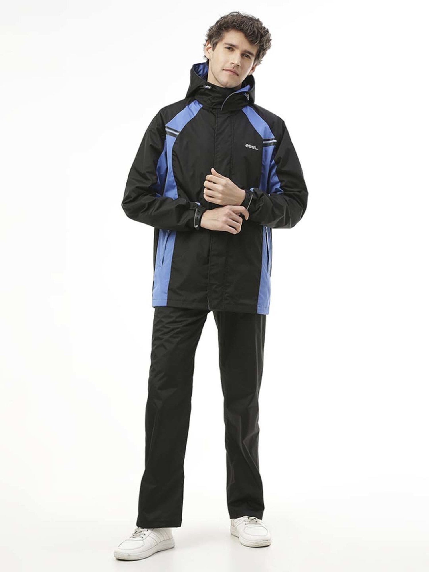 Zeel Black & Blue Raincoat Set