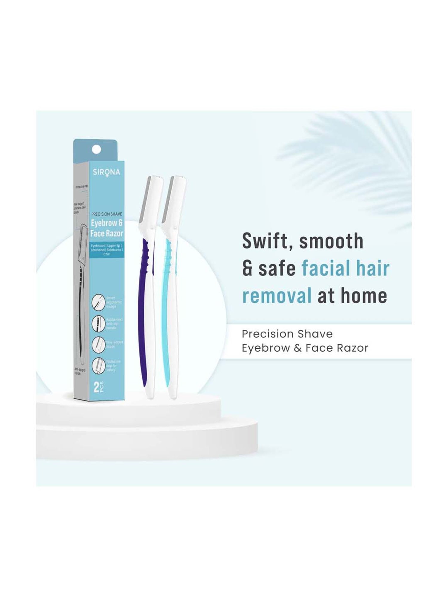 Sirona Precision Shave Eyebrow & Face Razor for Women