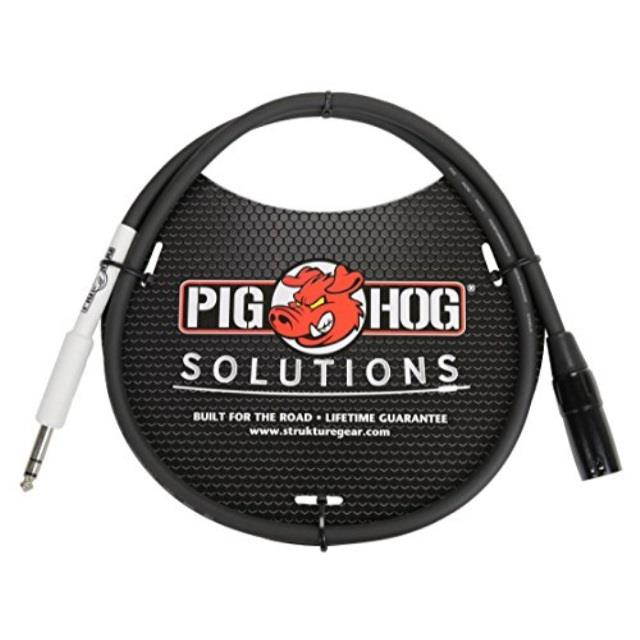 Pig Hog 3' XLR Male to 1/4" TRS Cable #PX4T3