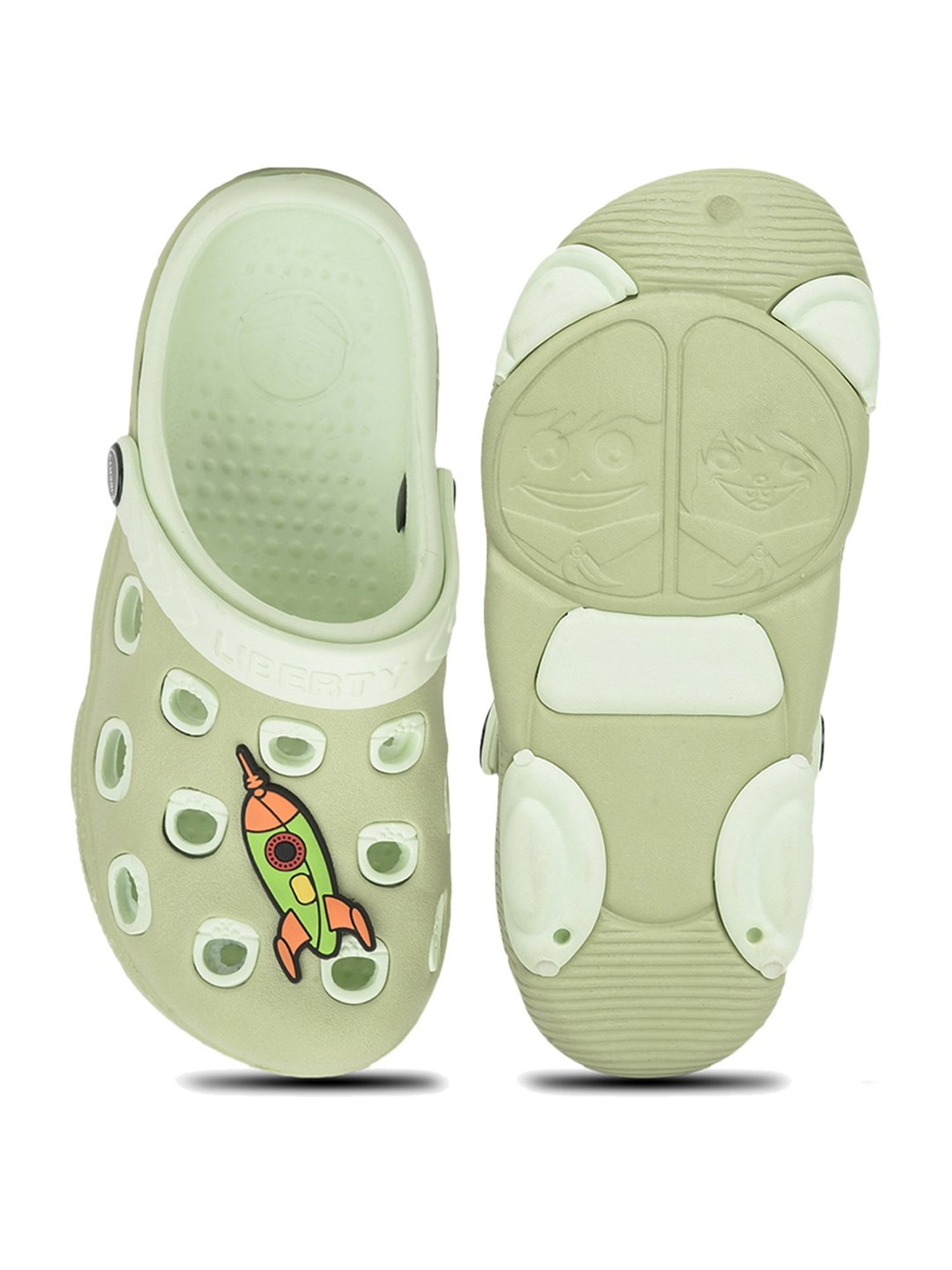 Yellow by Westside Blue & Grey Slingback Slides