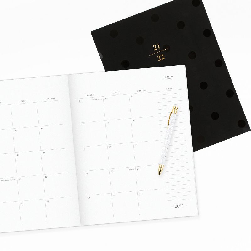 2021-22 Academic Planner 8.5" x 11" Stapled Monthly Black Dot - Sugar Paper™