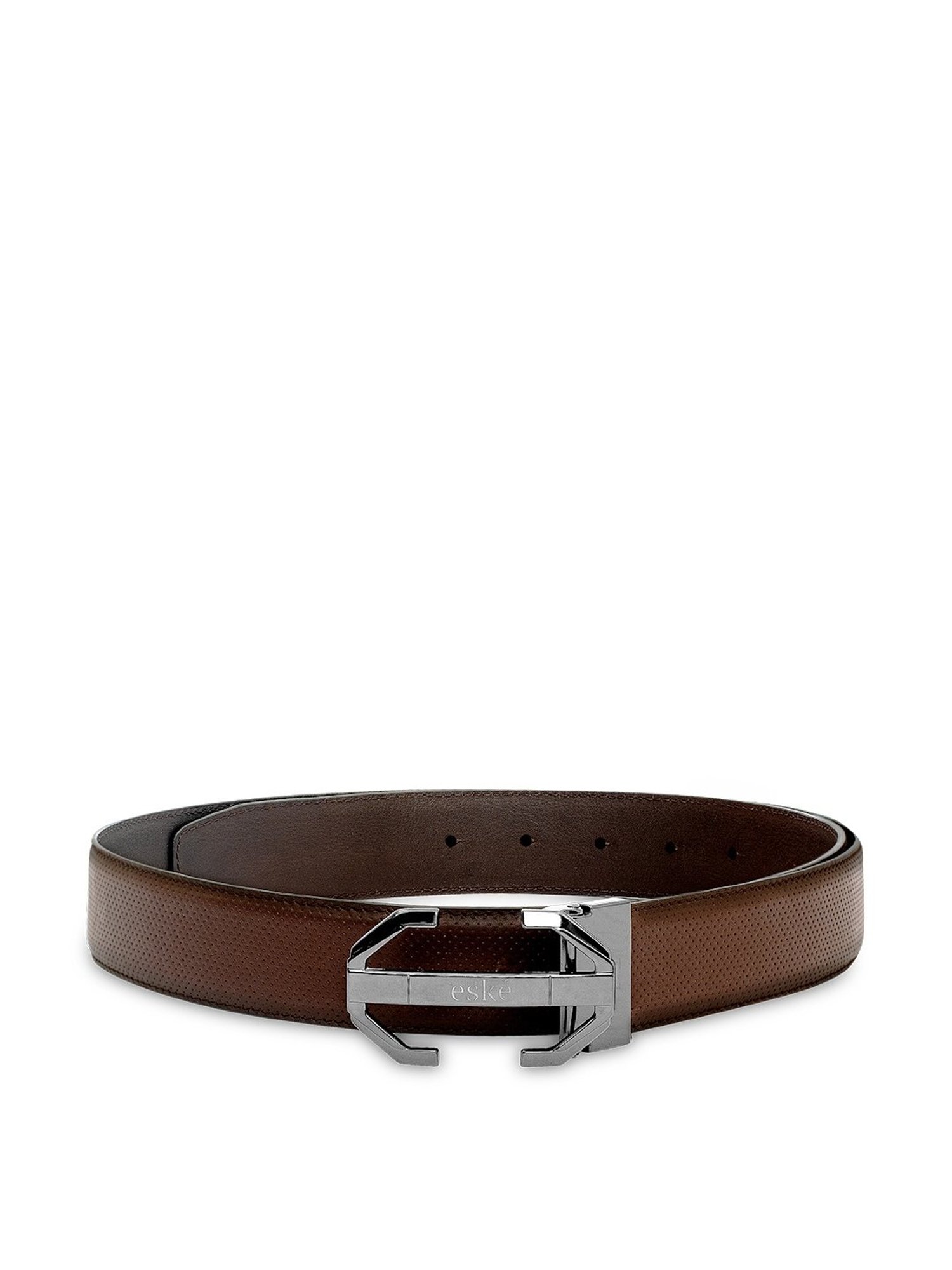 Eske Brown Leather Waist Belt for Men
