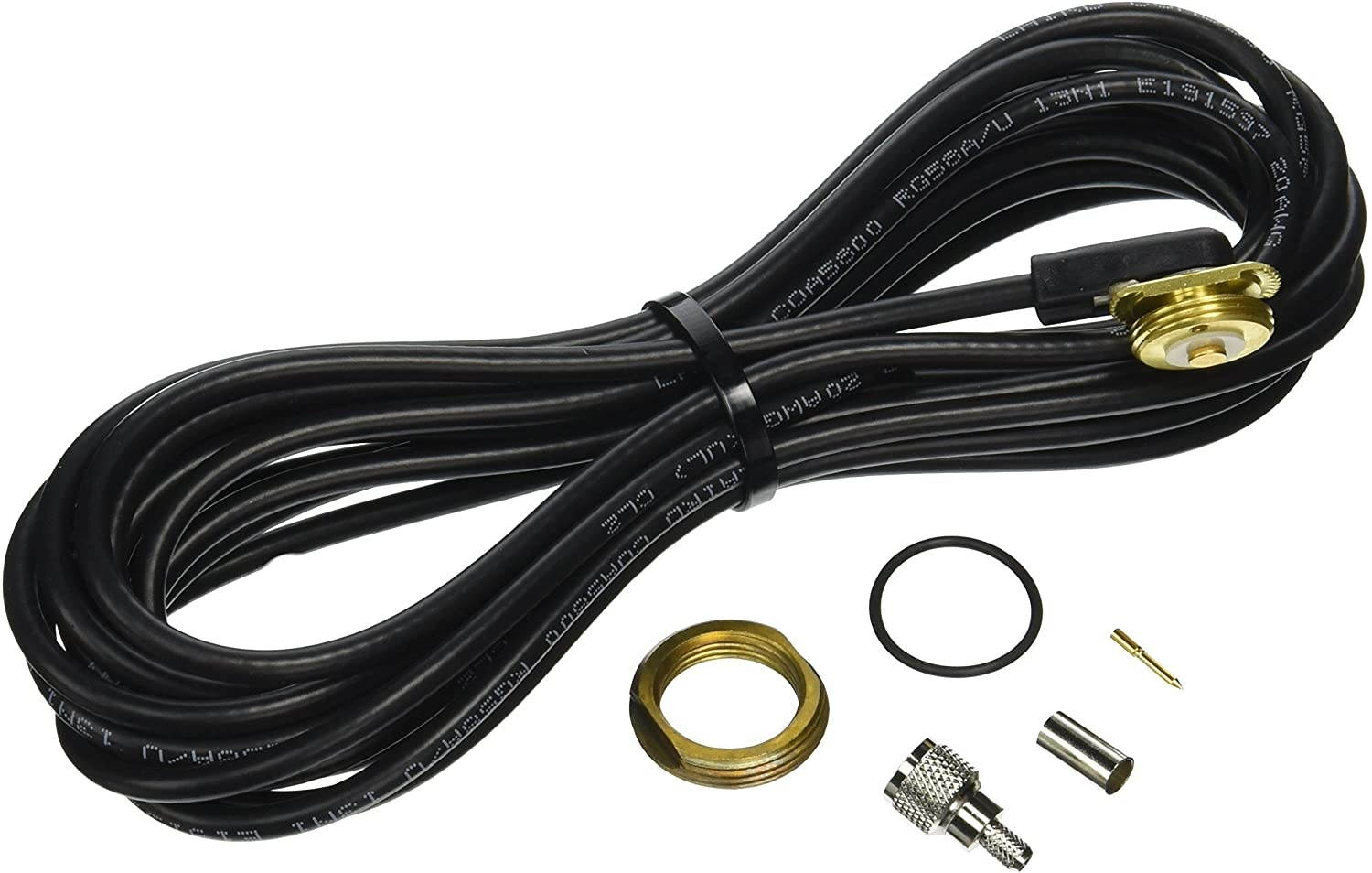 Laird - 3/4" Brass Antenna Mount, Mini UHF & 17 feet of RG58A/U Cable