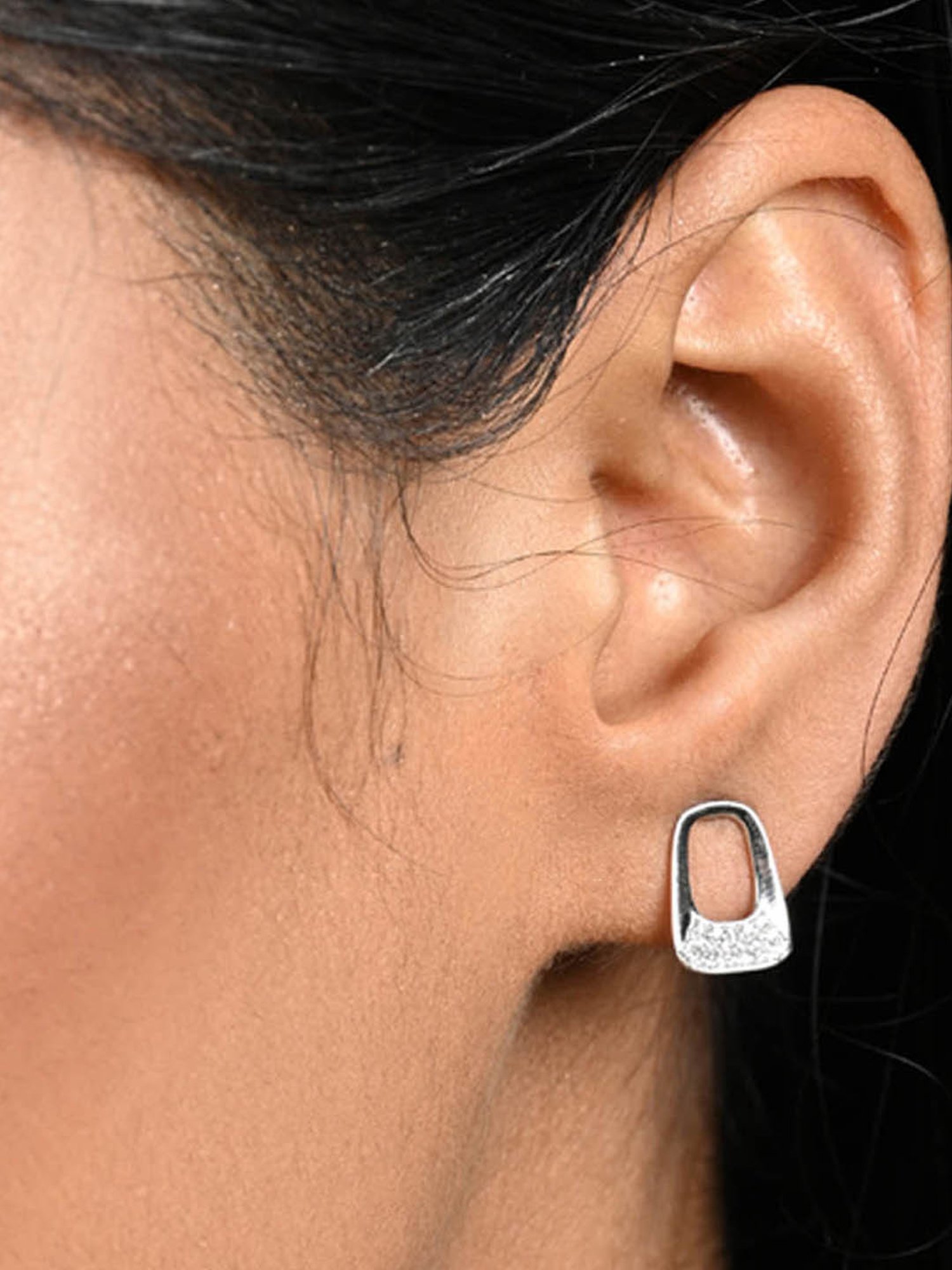 Clara 925 Silver Platinum Plated Swiss Zirconia Gemma Stud Earrings Gift for Women