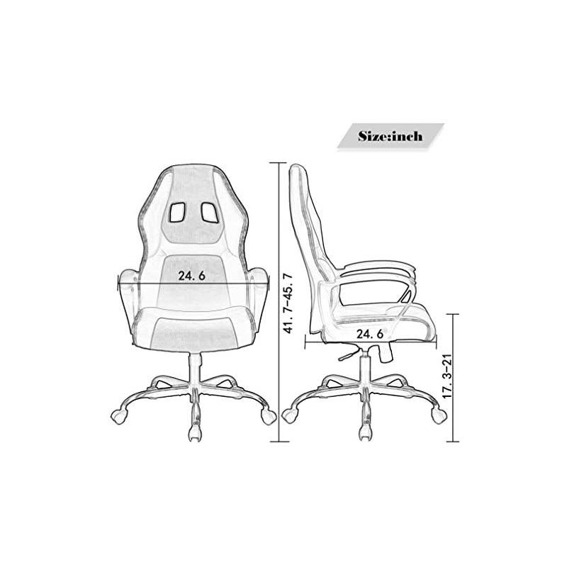 Office Chair Cheap Desk Chair PC Gaming Chair Rolling PU Leather Swivel Chair Executive Computer Chair Lumbar Support for Women, Men(Blue)