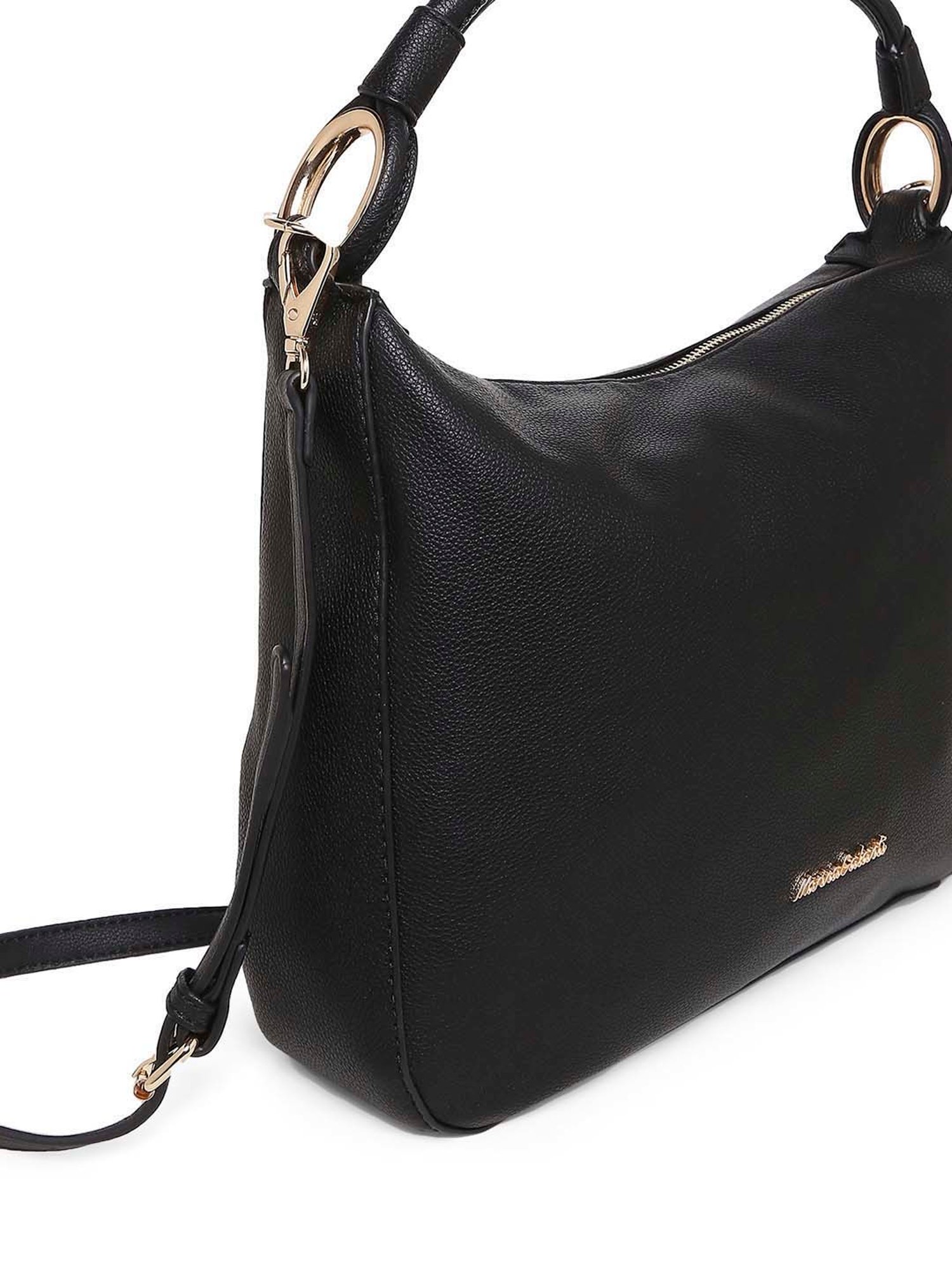 Marina Galanti Black Solid Medium Hobo Handbag