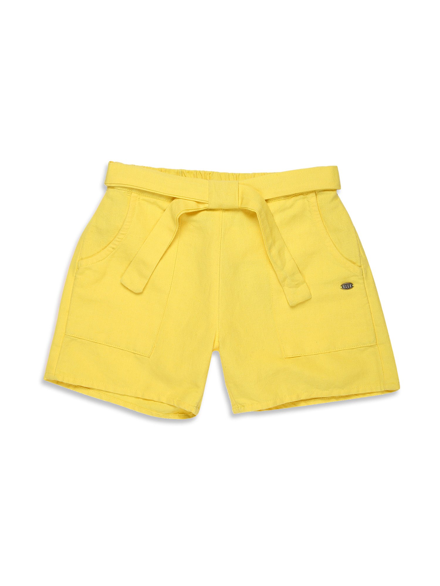 HELLCAT Kids Yellow & Navy Printed Shorts (Pack Of 2)